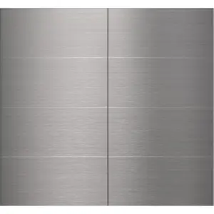 40-Pack 3"x6" Brushed Silver Aluminum Peel and Stick Tile Backsplash Panels