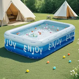 Large Inflatable Outdoor Swimming Pool for Backyard and Beach Fun, Safe Design No Electricity Required for Summer Parties, Bright Ocean for Music Festivals and Holiday Gifts