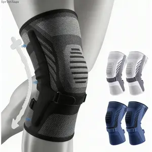 1Pair Unisex Ollas Knee Compression Sleeve Brace, Elastic Support Knee Sleeve for Arthritis, ACL Injuries, Meniscus Tear & Joint Pain Relief, Breathable Non‑Slip Knee Protector, Ideal for Running, Weightlifting, Gym Workout and Outdoor Sports Activities