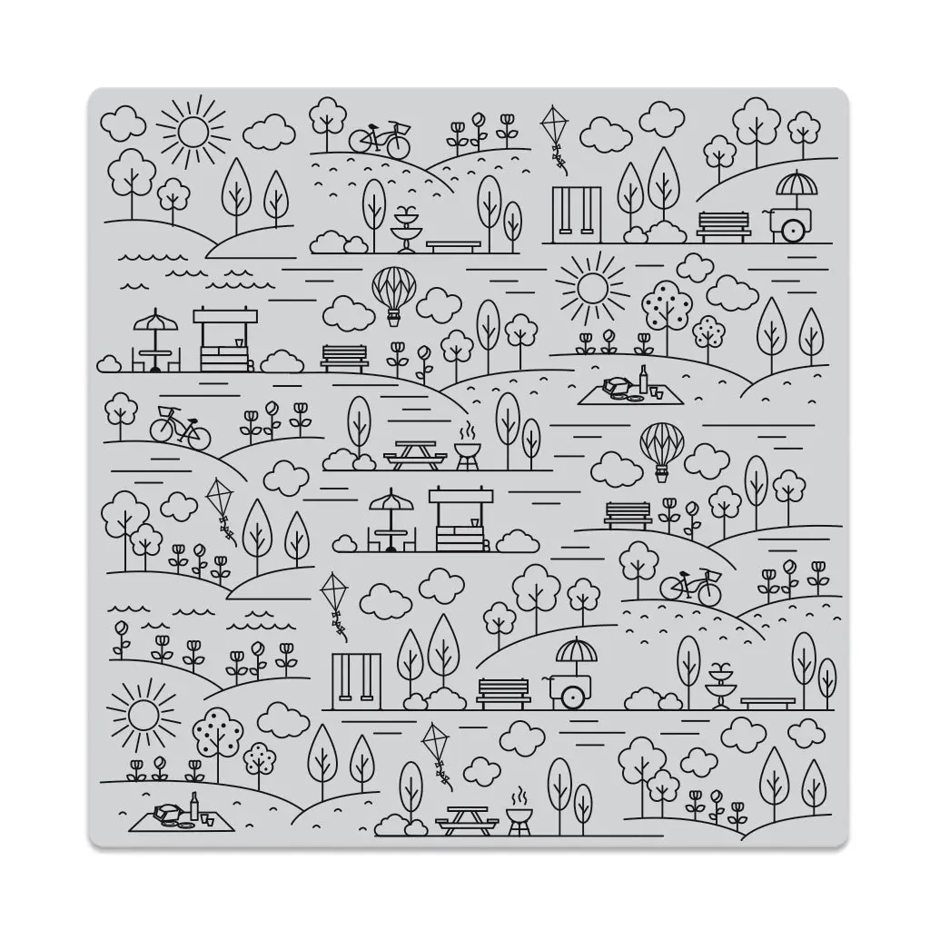 Park Background Bold Prints Cling Stamp