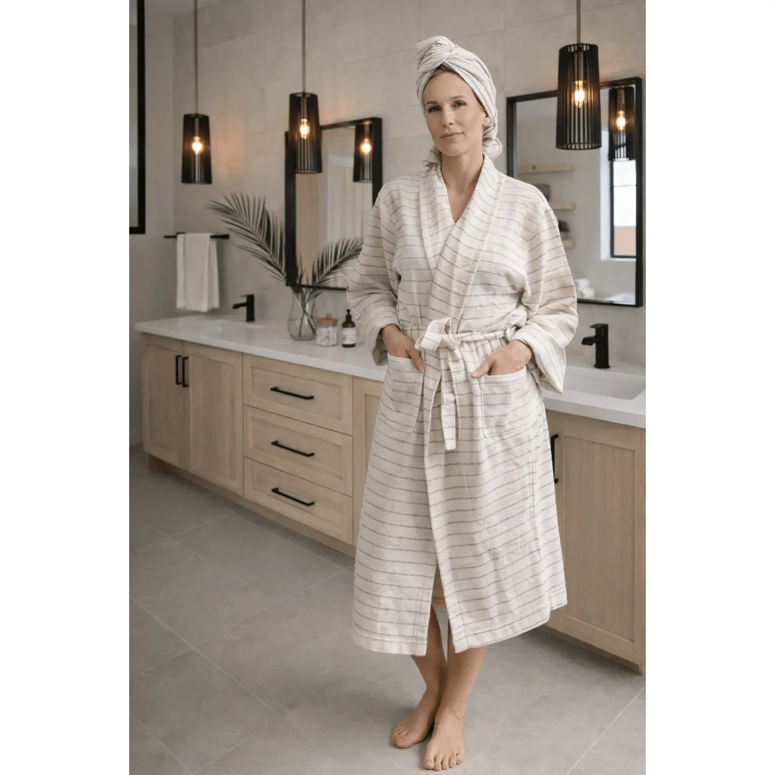 Deniz Unisex Cotton Bathrobe