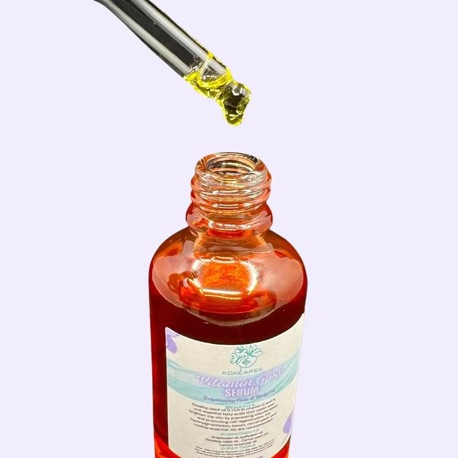 Carrot Lemon Vitamin Glow Serum, Brightening Face & Body Oil, Hydrating Moisturizer for Skin Repair & Glowing Skin, Hydrate, Soothes Irritated Skin
