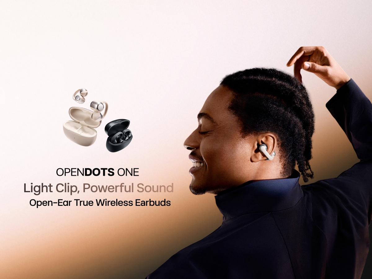 SHOKZ OpenDots ONE - Open-Ear Headphones - Wireless Bluetooth Earbuds with Microphone - Premium Dolby Audio - Water Resistant - Fast Charging - Up to 40 hrs Playtime