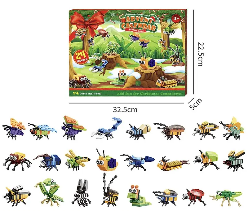 Animal InsectMini Building Block Set, 912pcs Creative Toy Model, A Total Of 24 Insect Building Kits, Gifts For, Kids, Boys And Girls