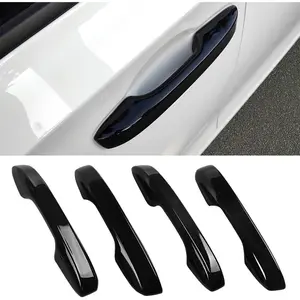 No Adhesive Snap-on Car Door Handle Cover Protector for Honda 11th Gen Civic 2022 2023 2024 2025, Accord 2023-2025, CR-V HR-V 2023 2024 2025, Acura Integra 2023 2024 2025 Accessories (1. Glossy Black)