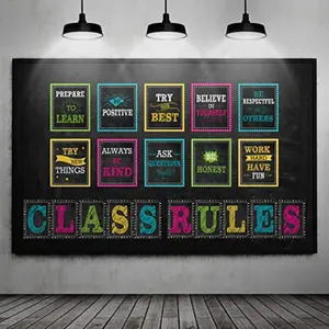 20 Pieces Classroom Bulletin Board Posters Class Rules Letter Motivational Quote Wall Poster Set Class Inspirational Rustic Decoration 12 x 10 Inch 10 x 6.7 Inch