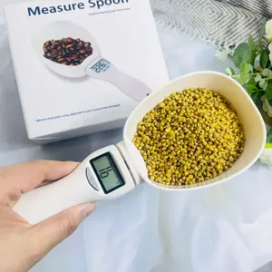 Kitchen Digital Food Measuring Spoon Scale Pet Food Measuring Spoon Scale Suitable For Cat And Dog Food Measuring Flour Spoon Utensils Food Measuring Tool Measure food scale White food scale