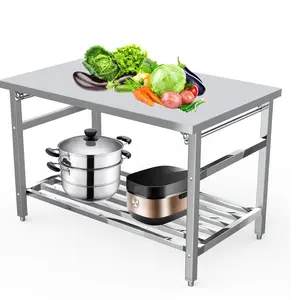 Garvee Upgraded 48x30 Inch Folding Work Table, NSF Certified Stainless Steel, Heavy Duty Commercial Prep Table, Adjustable Undershelf, Durable and Easy to Clean, for Restaurant, Kitchen, Home, Outdoor, Hotel