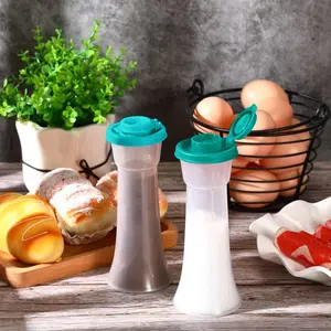 2 Piece Plastic Seasoning Bottle Set for BBQ, Spice Containers for Sugar Salt and Pepper, Kitchen Essential for Home Use