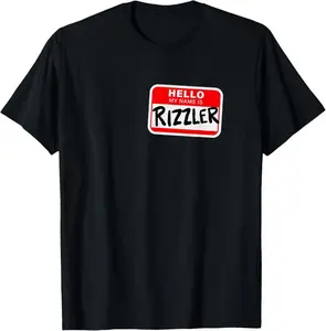 100% cotton Rizzler Name Tag Rizz Design for Teens and Young Men T-Shirt women graphic shirts