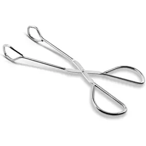9-Inch Heavy Duty Stainless Steel Kitchen Tongs - Comfortable  Grip, Scissor Design, Heat Resistant for BBQ and Cooking
