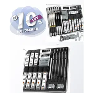 25 count Art Mechanical Pencil Set + Mechanical Pencil Set Black