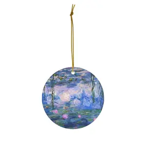 Claude Monet Water Lilies Ceramic Christmas Ornament