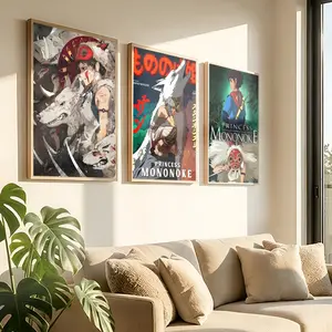 Anime P-Princess M-Mononoke Poster Peel & Stick Poster Set Wall Art – Self-Adhesive Aesthetic Room Decor | Gallery-Quality Waterproof Fade & Scratch Resistant Prints | Living Room, Bedroom, Dorm Home Decoration Multiple Sizes