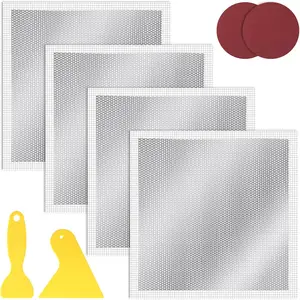 12 X 12 Inch Repair Kit, Self-Mesh Patch for Large Holes, Wall Patch Repair Kit for Walls Ceiling Mesh Dry Wall Patche Kits with Scraper Sandpaper(Repair 8)