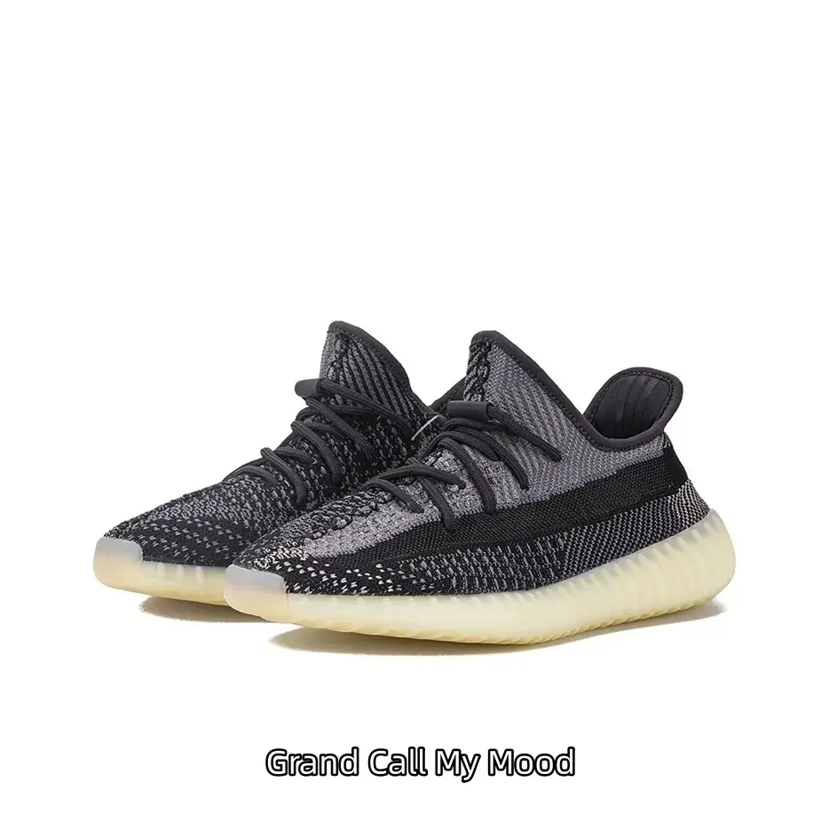 Charcoal Grey Black Stripe Fly Knit Mesh Sneakers Super Soft Cream Cushion Sole For Dark Neutral Street & Gym Outfits