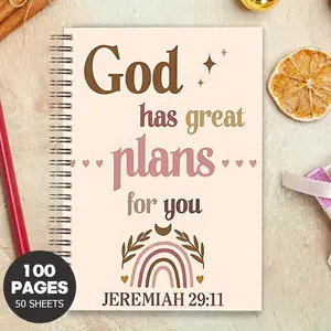 Spiral Notebook, Bible Verse Planner Notebook, Daily Devotional Journal, Office Stationery & Supplies, Suitable for Gifting to Friends, Family, Loved Ones, Or Yourself