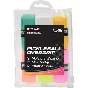 Pickleball Paddle Overgrip – Max Tacky, Moisture-Wicking Grip Tape for Pickleball Paddles in 6 & 12 Packs, Anti-Slip & Durable Overgrip for Control & Enhanced Performance