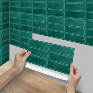 Vintage Brick Peel and Stick Wallpaper, 5.91x11.81in Waterproof Removable Wall Tiles, Kitchen Backsplash Decor, Universal Use
