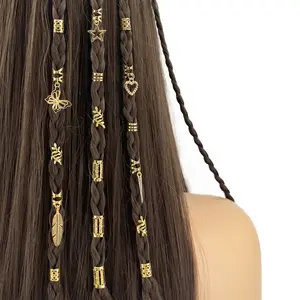 FashionUS - 45pcs Butterfly heart punk Dreadlock Hair Rings - Stylish Alloy Hair Accessories Loc Hair Jewelry for Braids for Girls and Women