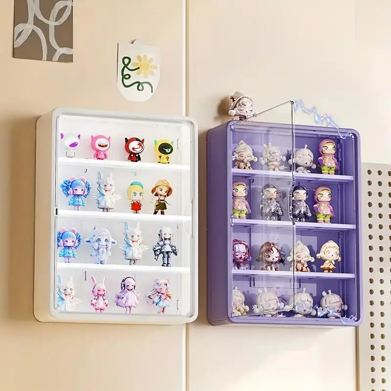 Wall Mounted Acrylic Display Storage Box, Dustproof Collectible Figure Display Rack, Home Organizer for Anime & Collectors, Gift for Fans & Collectors, Display Cabinet Collectibles, Organizer Unit