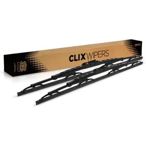 2-Pack 16" + 16" Conventional Replacement Windshield Wiper Blade-All-Steel, Durable All-Weather, Install for Hook + Pin Arms (Set of 2)