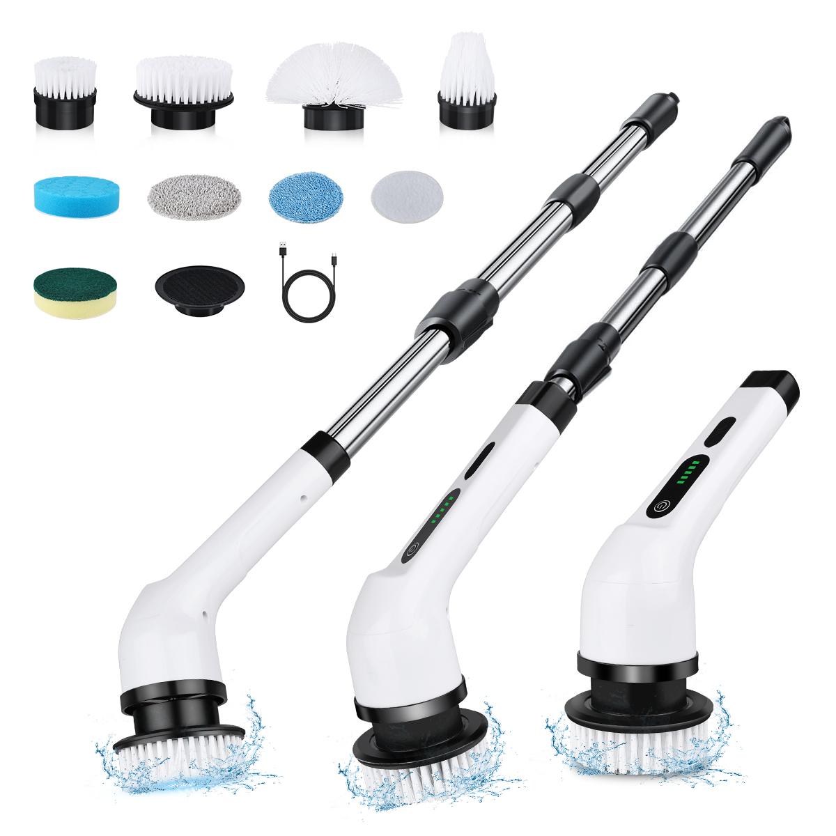 2026 New Electric Spin Scrubber — Cordless Design, IPX7 Waterproof Rating, Multi-Surface Versatility; Ultra-Long Battery Life, Adjustable Speed, Extendable Handle; A Multifunctional Cleaning Kit Designed Specifically for Bathrooms and Kitchens.