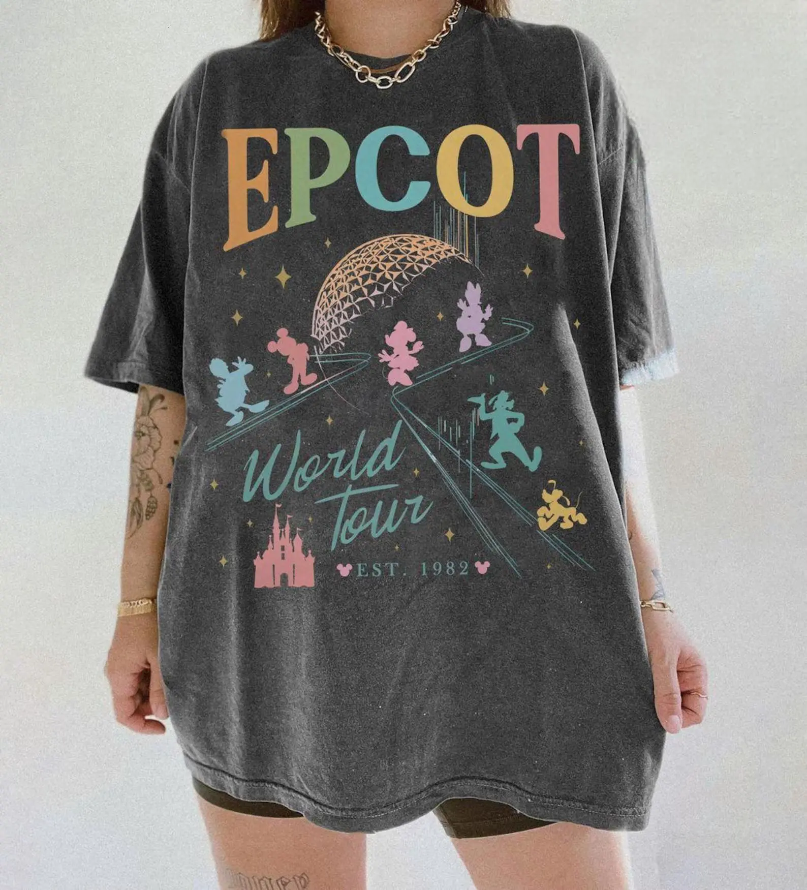 Comfort Colors WDW Vintage Epcot World Tour Shirt, WDW Drink Around The World Tee, WDW Epcot 1982 Shirt, Epcot Drinking Shirt