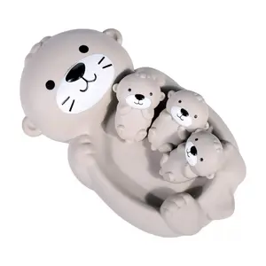 Cute Otter Floating Bath Toy Set, Bathroom Gadgets for Shower Entertainment & Pool Parties, Whimsical Water Play Accessories