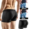 CATTIBOR 1/2/3-Pack Men's Letter Tape Boxer Briefs - Breathable Spandex Shapewear, Boyshorts-Style Underwear for Workout, Yoga & Daily Wear