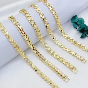 Tri-Color / Gold Bracelet 14K Gold Plated Heart Trendy Charm Bracelets Popular Exquisite Jewelry