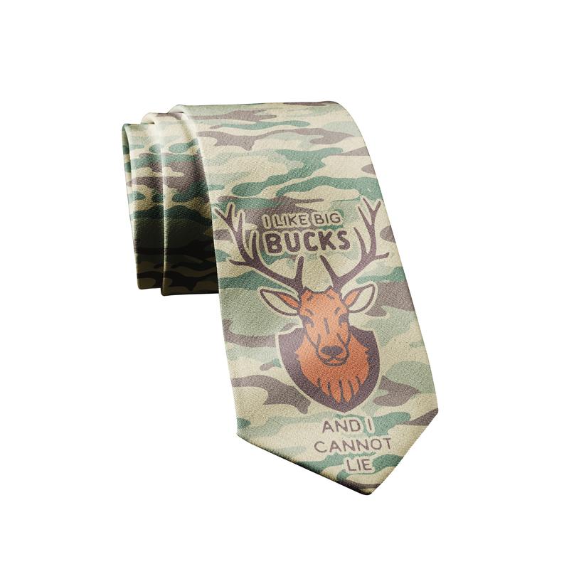 I Like Big Bucks and I Cannot Lie Necktie Funny Neckties for Men Hunting Tie for Guys Hunter Novelty Ties Funny Ties