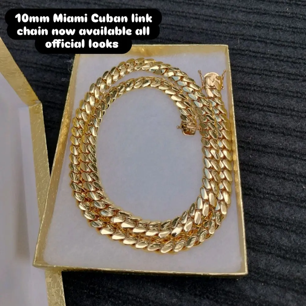 14K gold plated Miami Cuban Link 10mm chain 24"