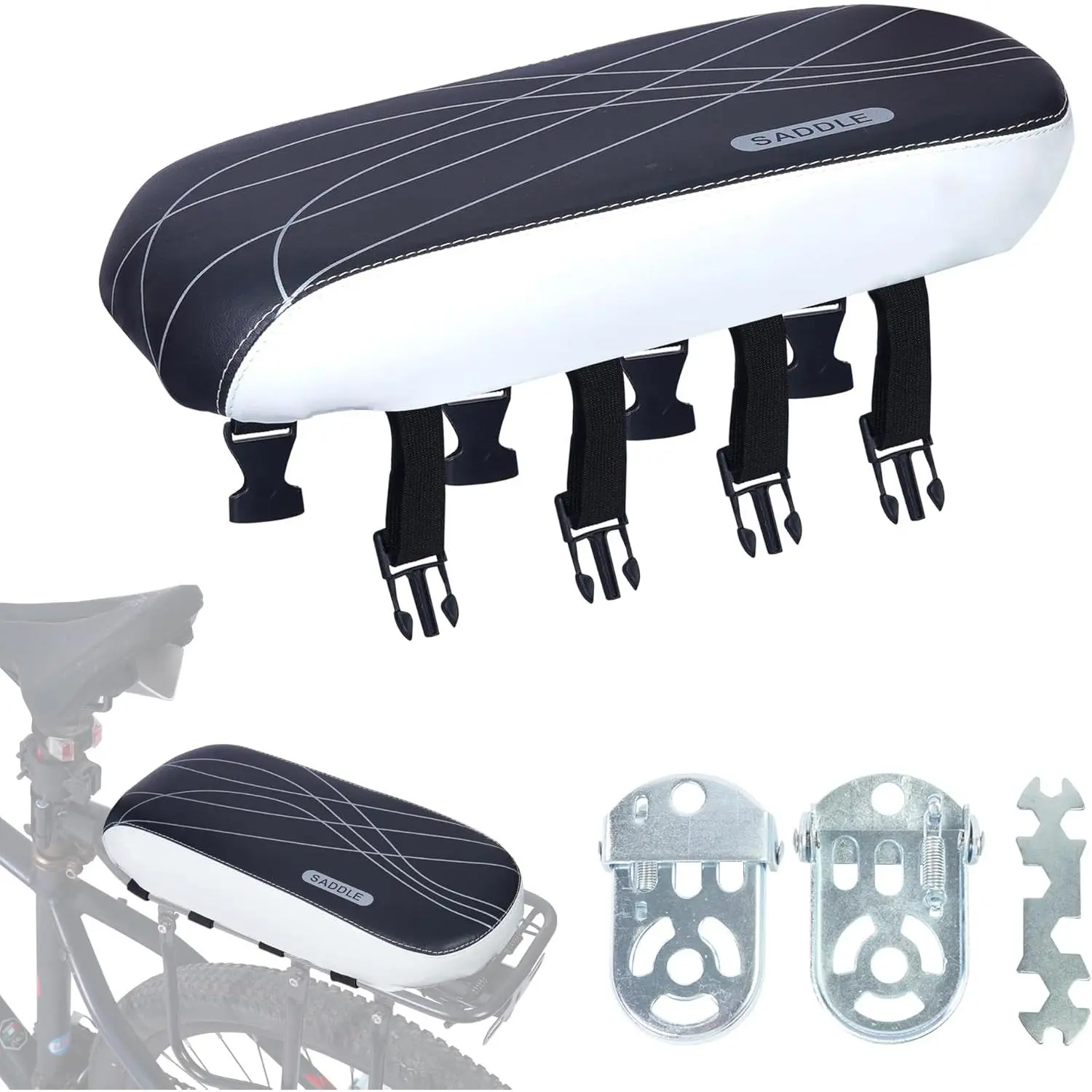 Bicycle Manned Cushion  Rear Seat   Seat Bicycle  Shelf  Cushion Bicycle Rear Saddle Mountain Carrier