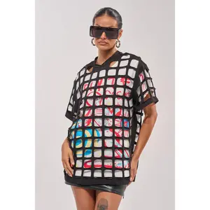 CHECKED OUT OVERSIZED TEE