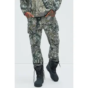 On Repeat Skinny Flare Cargo Pants - Green/combo