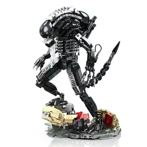 Xenomorph Alien Building Block Decor - Sci - Fi Mechanical Style, Ultra - Detailed with Articulated Parts, Perfect for Sci - Fi Fans & Block Enthusiasts, Elevates Desk/Game Room Vibe
