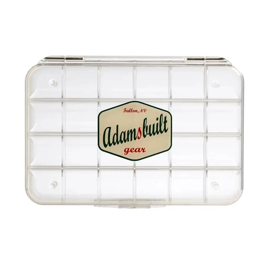 Adamsbuilt Fishing AB110E-24C Ultra Clear Fly Box with 24 Compartments - Large