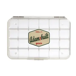 Adamsbuilt Fishing AB110E-24C Ultra Clear Fly Box with 24 Compartments - Large
