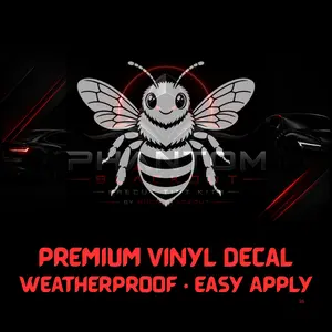 #190 Happy Realistic Bee Decal