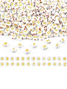 500 Acrylic Round 7mm Letter Beads Set, DIY Jewelry Making, Ideal for Bracelets, Holiday Gifts, Keychains, Craft Projects