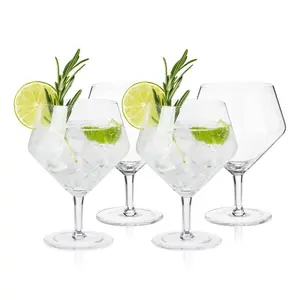 Viski Raye Crystal Angled Gin & Tonic Glasses