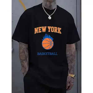 NEW YORK Basketball Graphic T-shirt | 100% Crew Neck, Casual Multi-Color, Perfect for Festival Gifting, Great for Daily Casual Wear, Regular Fit, All-season Wear