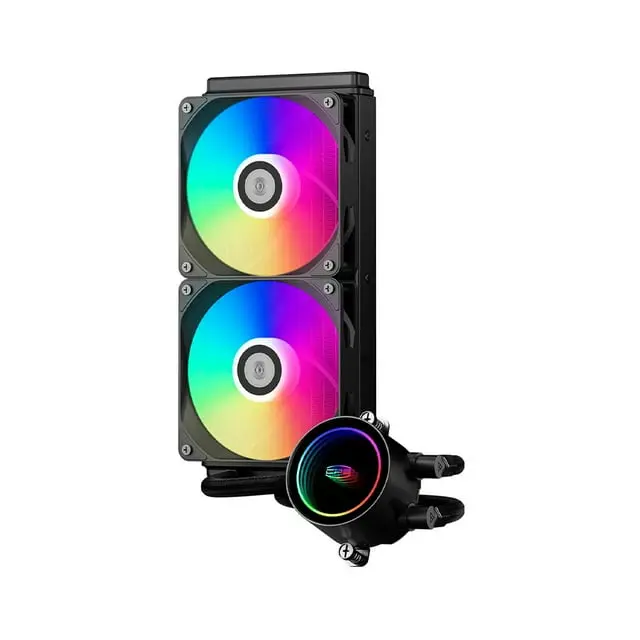 Pccooler DA240 ARGB BK 120 mm CPU Liquid Cooler with PWM ARGB Fan, Black