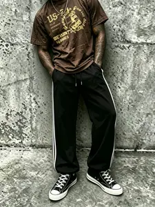 Summer Ice Silk Quick-Dry Sports Pants for Men, Loose-Fit Elastic Breathable Casual Cargo Trousers, All-Season Comfortable Wear