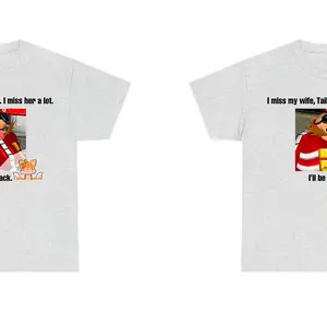 I Miss My Wife T I Miss Her A Lot T-Shirt, Funny Dr 3ggman Shirt, Snapcube Fandub Merch, I'll be back, Unisex, Streetwear, Movie Sweatshirt, 2000s Videogame, Y2K