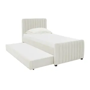 Angela Performance Velvet Trundle Bed in Twin