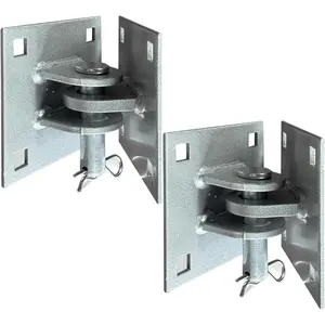 2pcs Heavy Duty Floating Dock Hinge, Female Corner Hinge Dock Hardware Brackets Connector with T Style Backer Plate Dock Parts