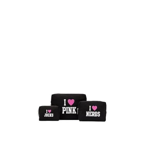 PINK Makeup Bag Trio