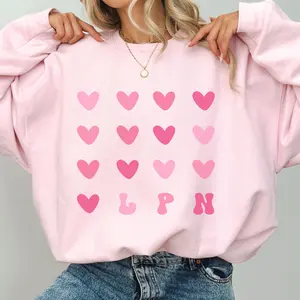 LPN Sweatshirt,  LPN Graduation Gift, New Nurse Gift, Nurse Gifts, Valentines Day Shirt, Pink, Nursing School Gift